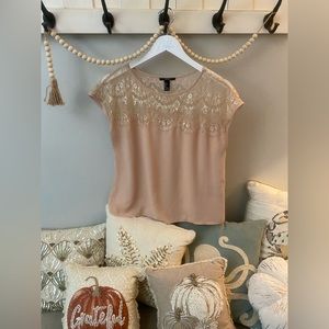 Forever 21 Lace Blush Top